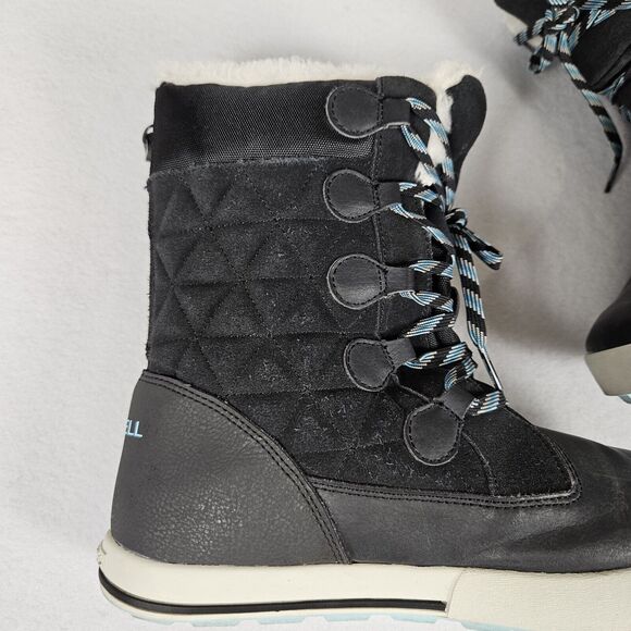 Merrell Heidi Waterproof Suede Sherpa Womens Snow Boot Winter Black 5 Size 36 - Picture 10 of 16